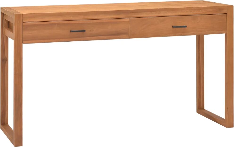 vidaXL Skrivebord med 2 skuffer 140x40x75 cm resirkulert teak