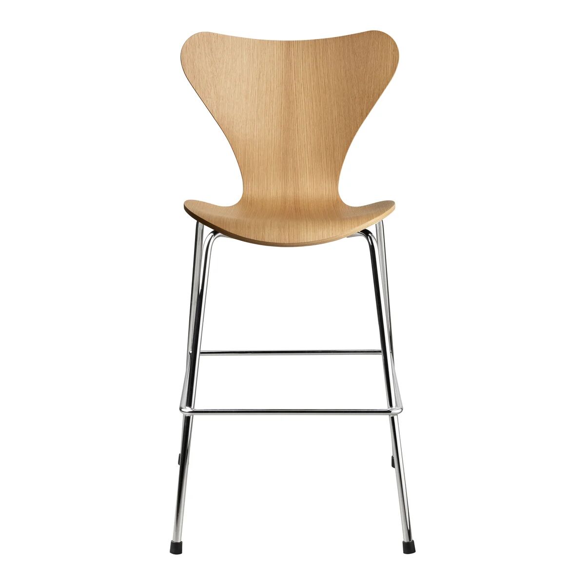 Fritz Hansen 3177 Sjuan Junior stol krom Oak