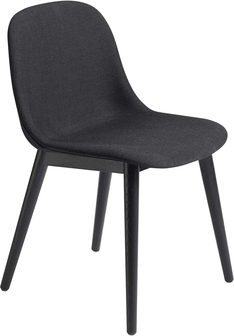 Muuto Fiber Side Chair stol med trebein Remix 183-black