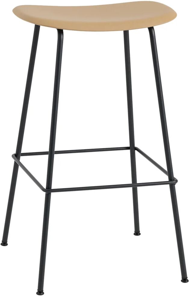 Muuto Fiber Tube barstol 75 cm ockra-svart