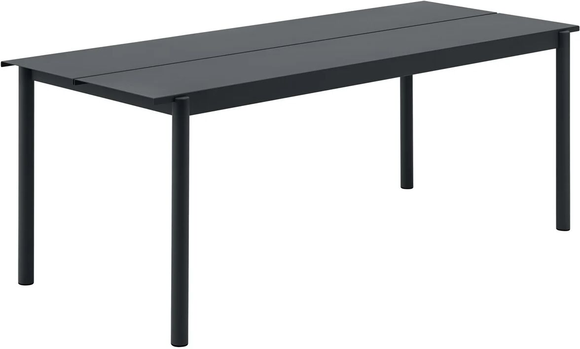 Muuto Linear stålbord 200 cm Svart