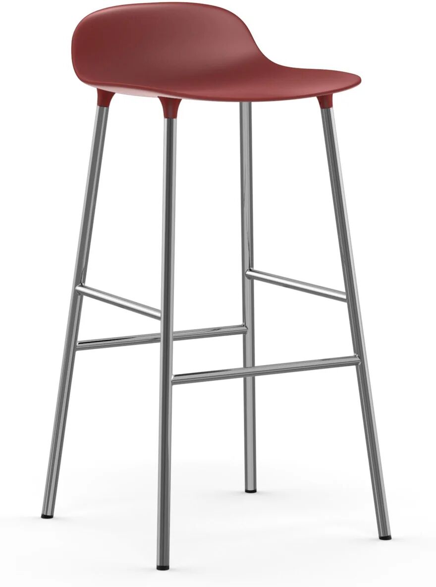 Normann Copenhagen Form barstol forkromede bein 75 cm Rød