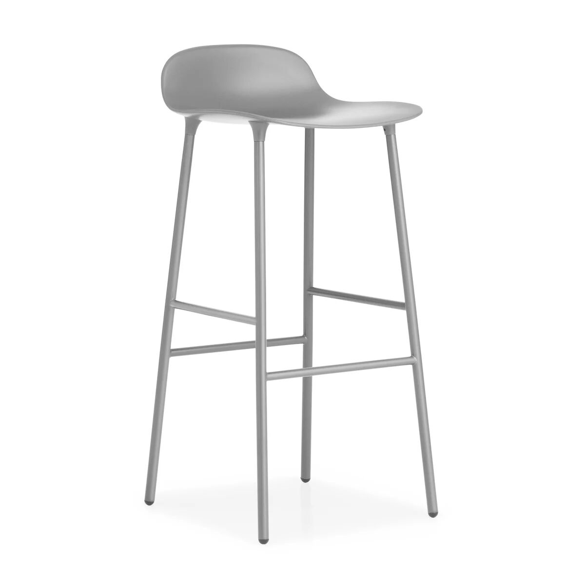 Normann Copenhagen Form barstol metallbein 75 cm grå