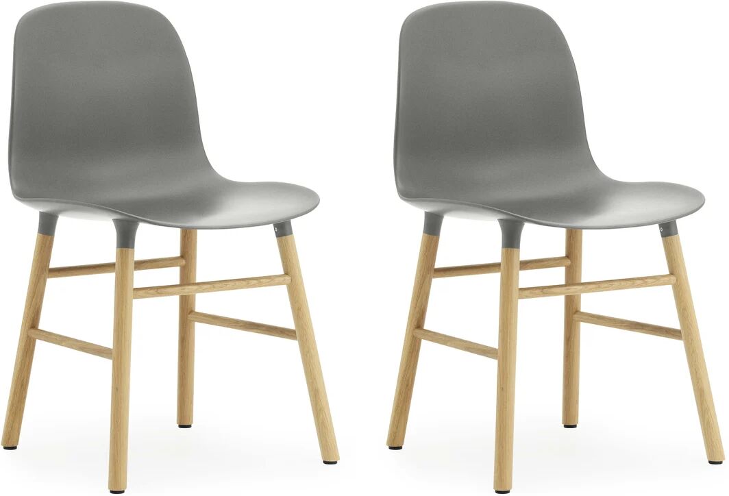 Normann Copenhagen Form Chair stol eikben 2-stk. grå-eik