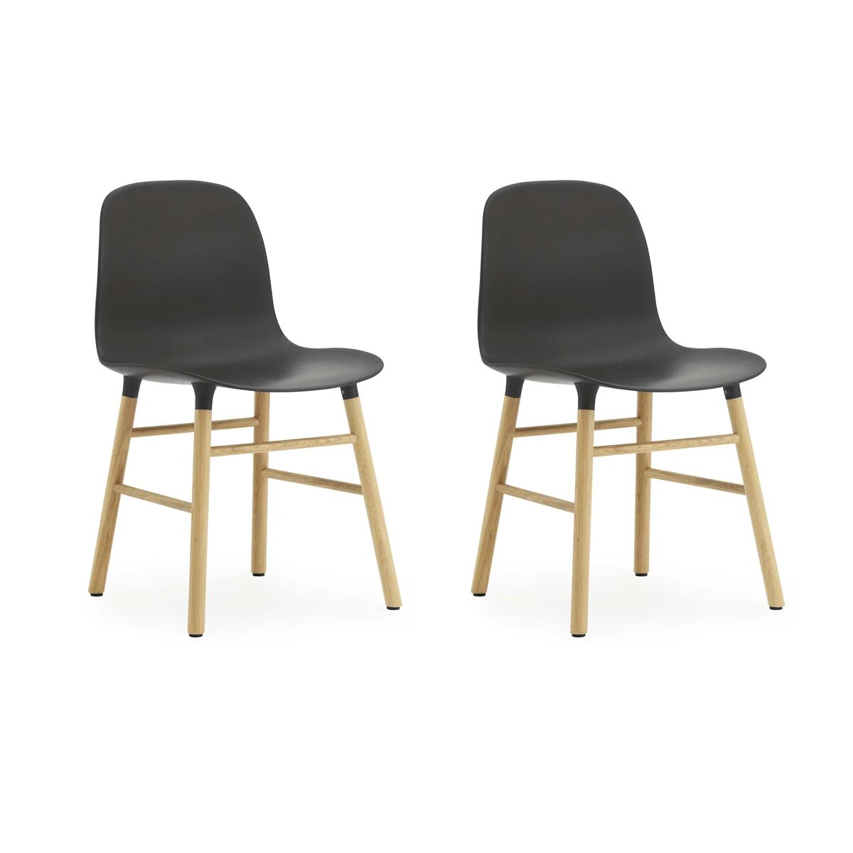 Normann Copenhagen Form Chair stol eikben 2-stk. svart-eik