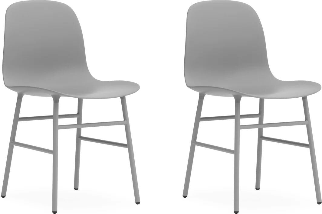 Normann Copenhagen Form Chair stol metallben 2-stk. grå