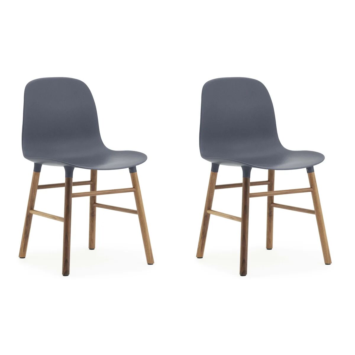 Normann Copenhagen Form Chair stol valnøttben 2-stk. blå-valnøtt
