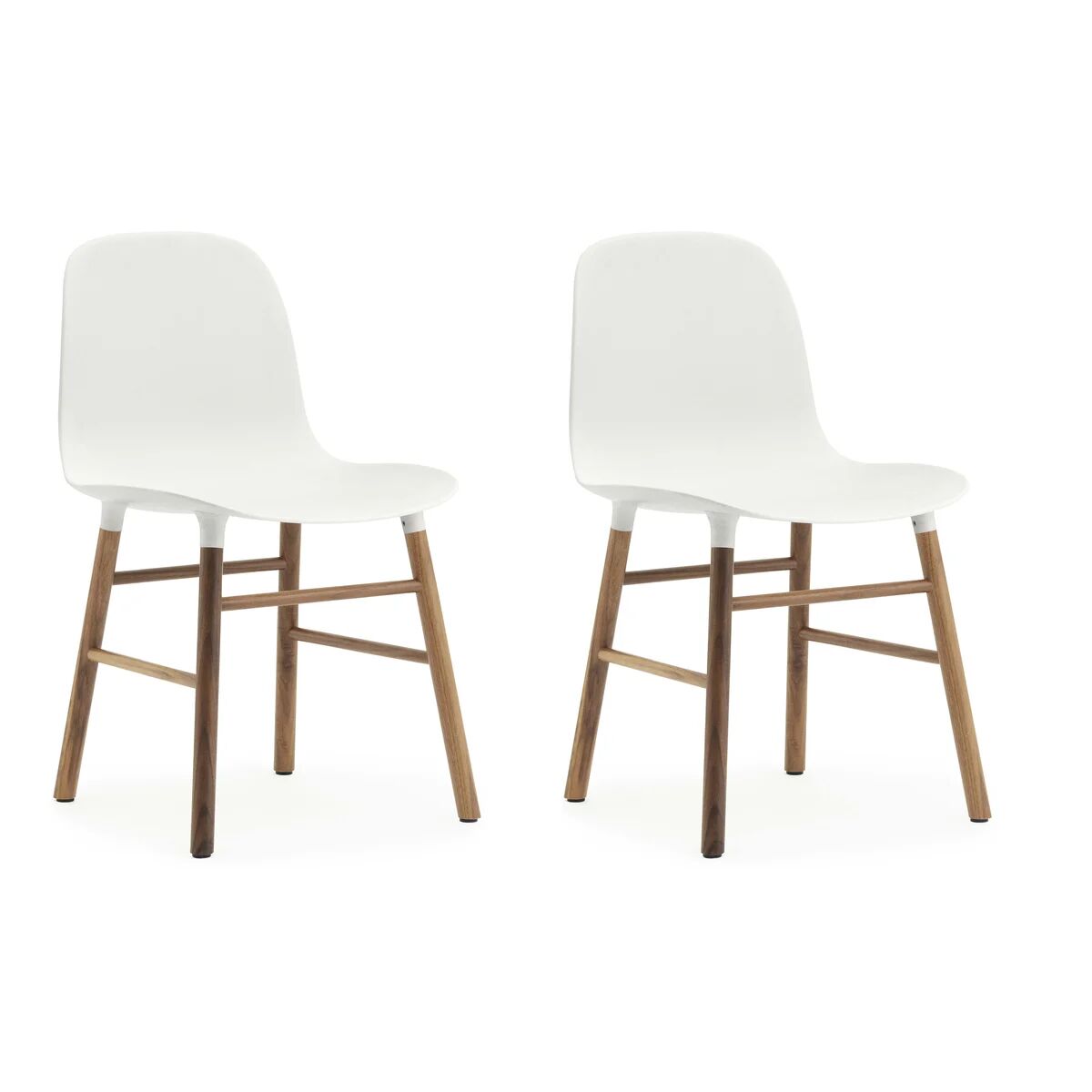 Normann Copenhagen Form Chair stol valnøttben 2-stk. hvit-valnøtt