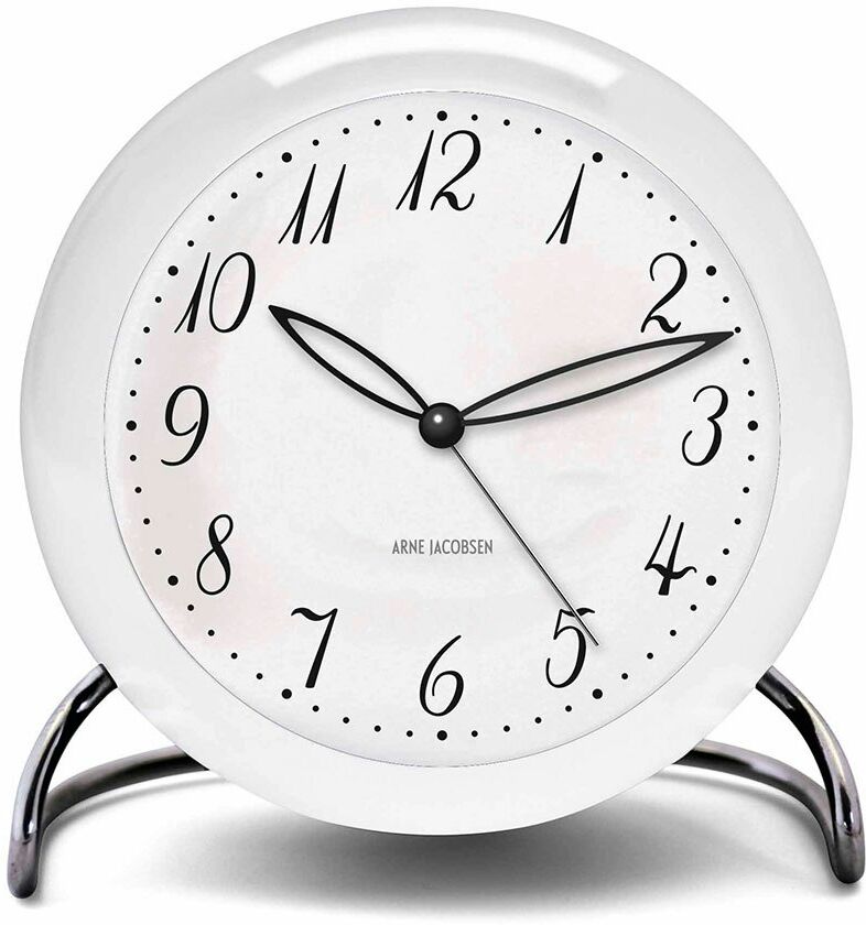 Arne Jacobsen -AJ Bordklokke Led Alarm LK, Hvit, 11cm