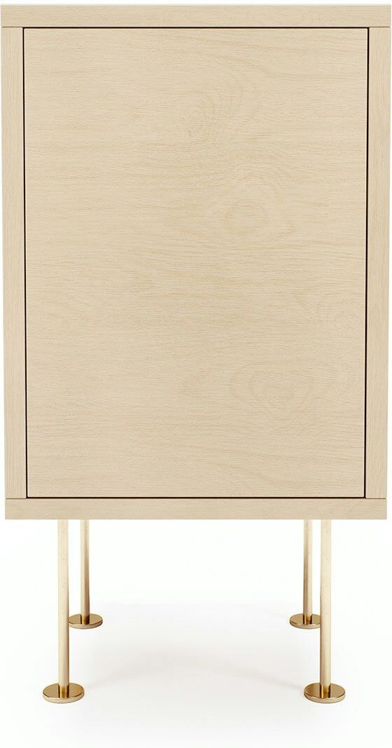 Decotique -Vogue Nattbord, White Pigmented Oak / Messing