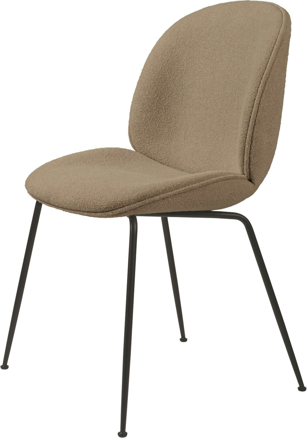 Gubi -Beetle Dining Chair, Black, PG2, Li.Bouclé 003