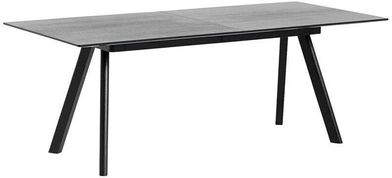 Hay -CPH 30 Table Extendable 200-400 cm, Black Water-based Lacquered Oak/Black Linoleum