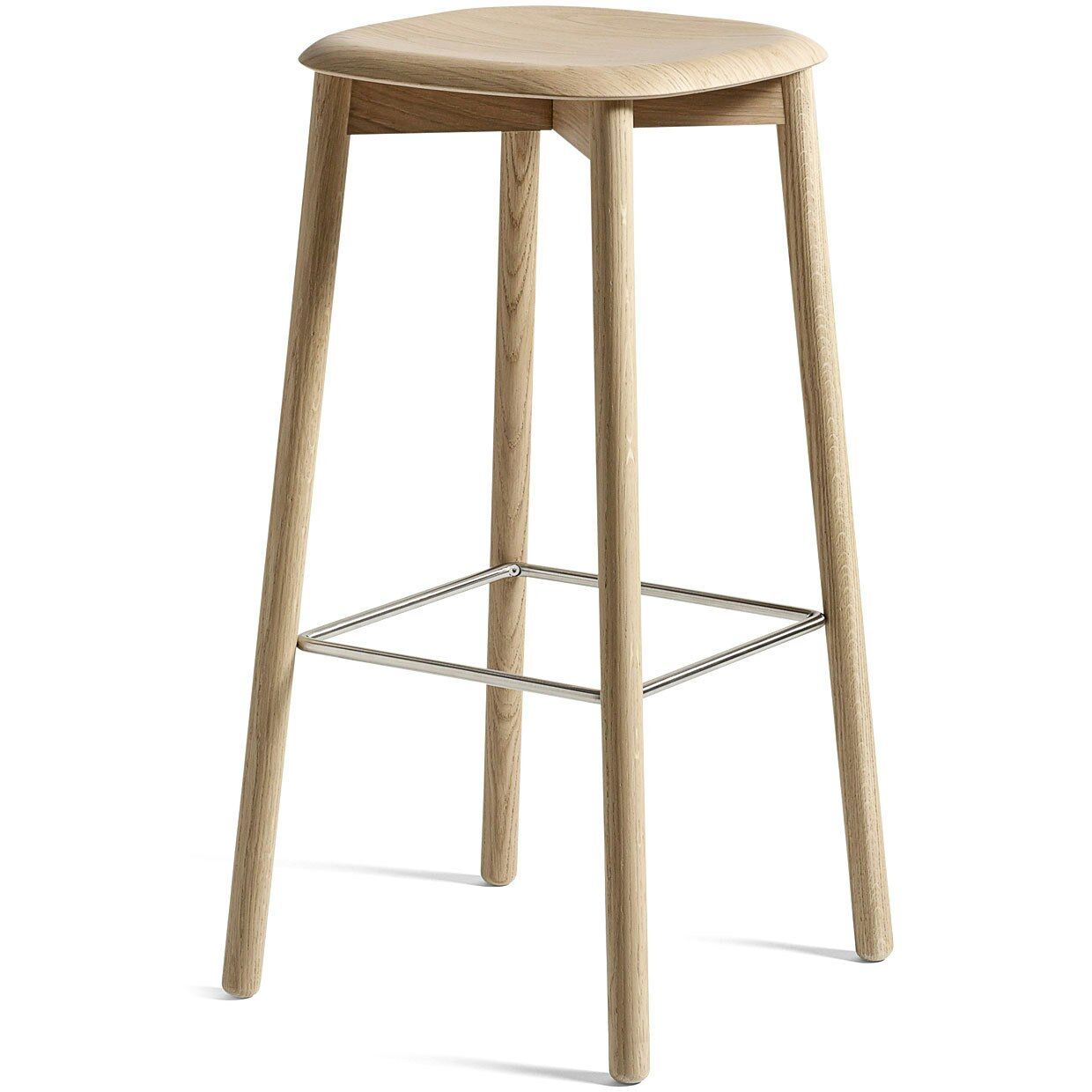 Hay -Soft Edge 32 High Bar Stool, Water-based Lacquered Oak