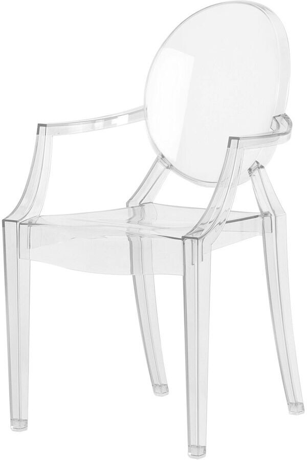 Kartell -Lou Lou Ghost stol Baby, krystall