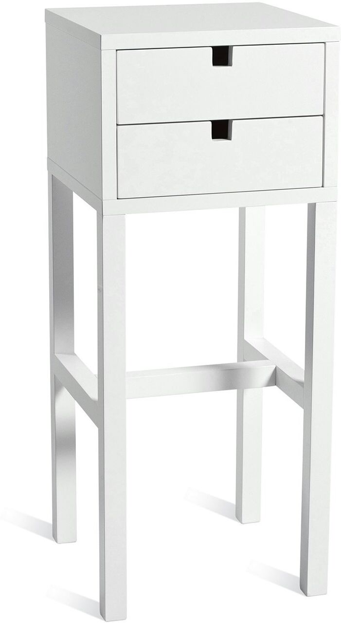 Mavis -Falsterbo Bedside Table High, White Lacquer