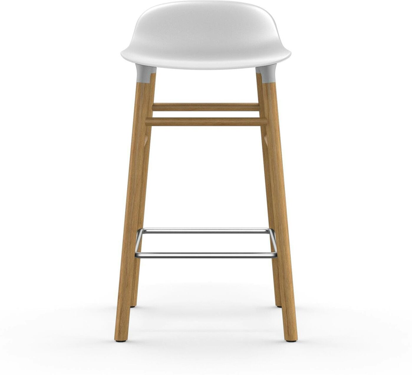 Normann Copenhagen -Form Barstol 65 cm, Hvit/Eik