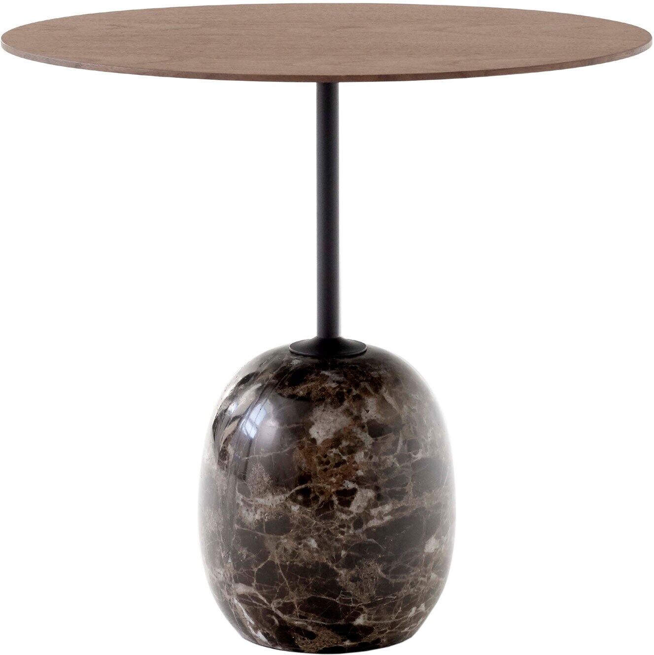 &Tradition -Lato LN9 Oval Bord, Walnut / Emparador Marble