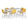B2B Partner Stół do jadalni, 1600 x 800 mm + 6 krzeseł drewnianych ISO