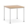 B2B Partner Stół do jadalni i stołówki, 800 x 800 mm, jasnoszara konstrukcja, buk