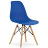 Elior Zestaw niebieskich minimalistycznych krzeseł 4szt. - Naxin 4S