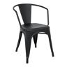 Elior Industrialne krzesło metalowe do jadalni czarne  - Riki 4X
