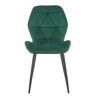 Elior Zielone welurowe krzesło pikowane - Laros