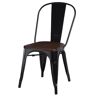 Elior Krzesło metalowe loftowe Kimmi 2X - czarne