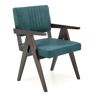 Elior Zielone drewniane krzesło vintage -  Noko