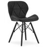 Elior Czarne krzesło tapicerowane do stołu - Zeno 5X