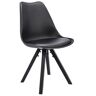 Elior Czarne krzesło z nogami typu krzyżak - Wiso