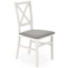 Elior Białe krzesło tapicerowane krzyżak - Baxo 3X