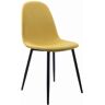 Elior Żółte tapicerowane krzesło metalowe - Ipos