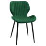 Elior Nowoczesne krzesło welurowe butelkowa zieleń - Oferion 3X