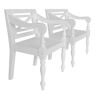 Elior Mahoniowe krzesła tarasowe Amarillo 2 szt - białe