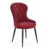 Elior Eleganckie krzesło tapicerowane typu ludwik Kordo - bordowy