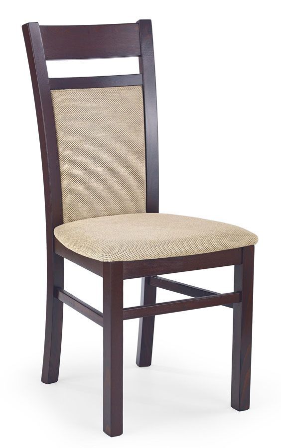 Producent: Elior Drewniane krzesło w stylu skandynawskim Lettar - Ciemny orzech