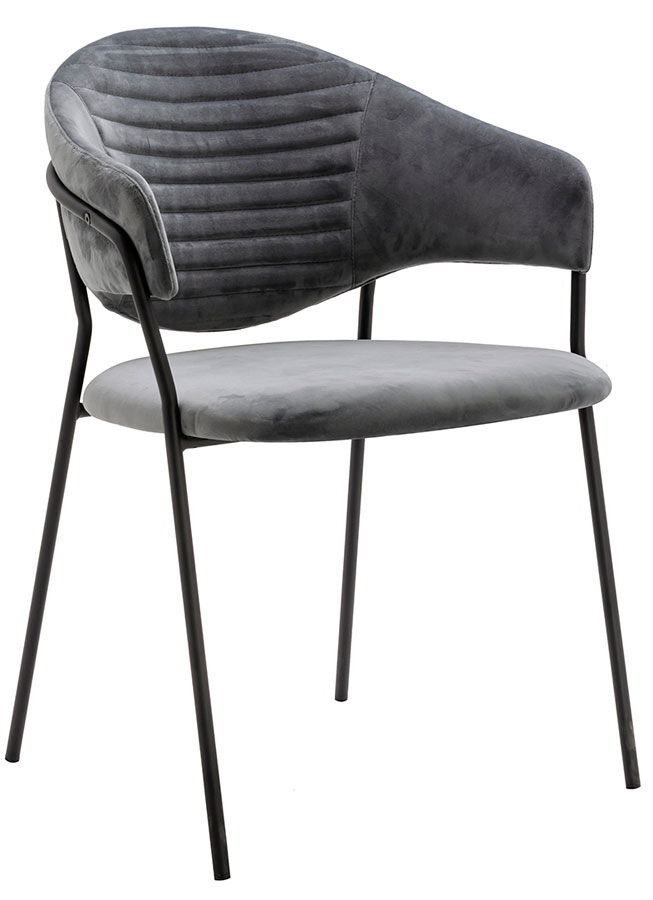 Producent: Elior Szare krzesło tapicerowane z metalową podstawą - Nemo 2X