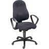 Topstar Cadeira giratória para operadores BALANCE 400, com Body Balance Tec®, incl. apoios para os braços, estofo preto