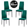 Presentes Miguel Pack 4 Cadeiras Lauter Veludo - Verde