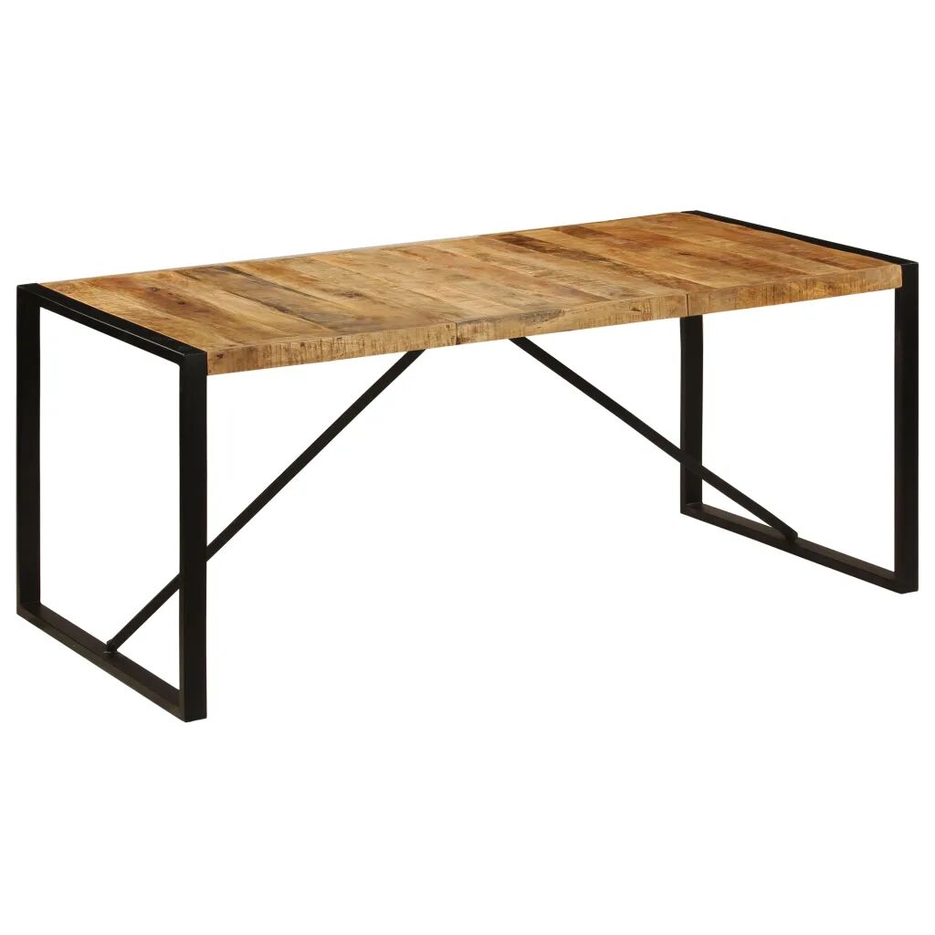 vidaXL Mesa de jantar madeira de mangueira maciça áspera 180 cm