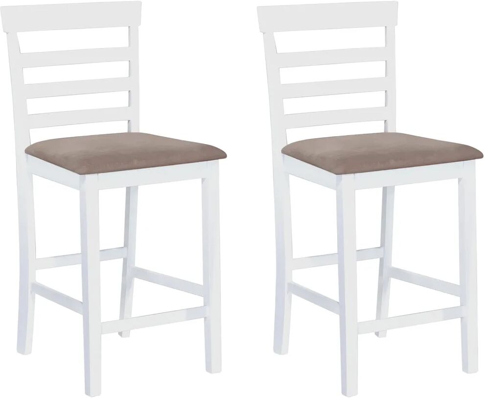 vidaXL Cadeiras de bar 2 pcs tecido branco