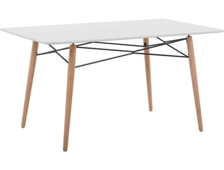 Beliani Mesa de Refeição Biondi (Branco - MDF - 140x80x75 cm)