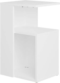 Vidaxl Mesa de Apoio (Branco - Madeira Aglomerada - 36 x 30 x 56 cm)