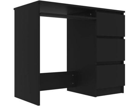 Vidaxl Secretária 801374 Preto (90x45x76cm - Madeira)