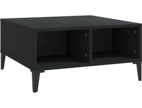 Vidaxl Mesa de Centro (Preto - Aglomerado de Madeira - 60x60x30 cm)