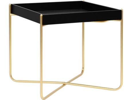 Vidaxl Mesa Apoio Preto e Dourado 322799