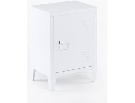 Sklum Armário de Mesa Lateral Pohpli Branco (Aço - 57.5 x 40 x 31 cm)