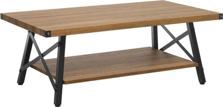 Beliani Mesa de Centro Carlin (Castanho - MDF - 55x100x42 cm)