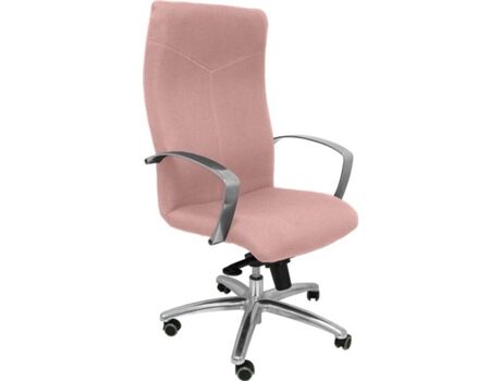 Piqueras Y Crespo Cadeira de Escritório Executiva PYC Caudete Rosa com rodas anti-risco (Braços Fixos - Tecido)