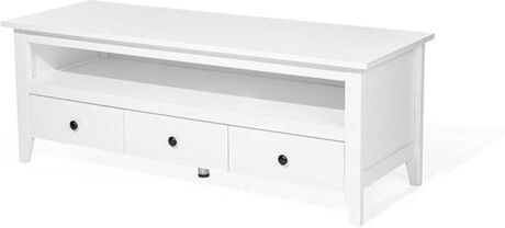 Beliani Móvel de TV Berkeley (136.5x50x49.5cm - MDF - Branco)